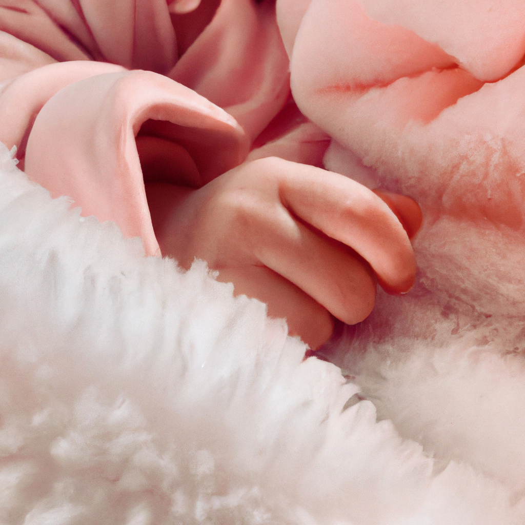 미니멀한 담요 위 소프트 라이트 베이비 촬영, 섬세한 피부 텍스처